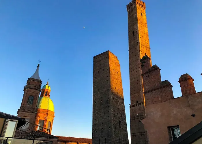Asinelli Panoramic Rooftop, In Front Of The Two Towers * Bologna